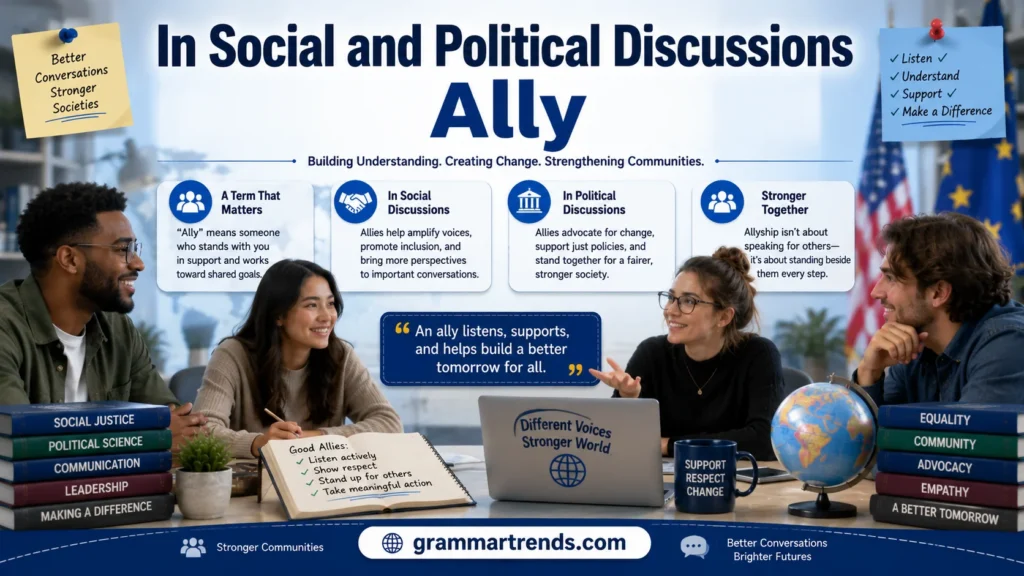 In Social and Political Discussions Ally