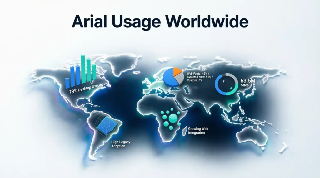 Arial Usage Worldwide