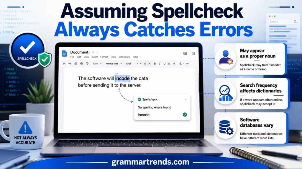 Assuming Spellcheck Always Catches Errors