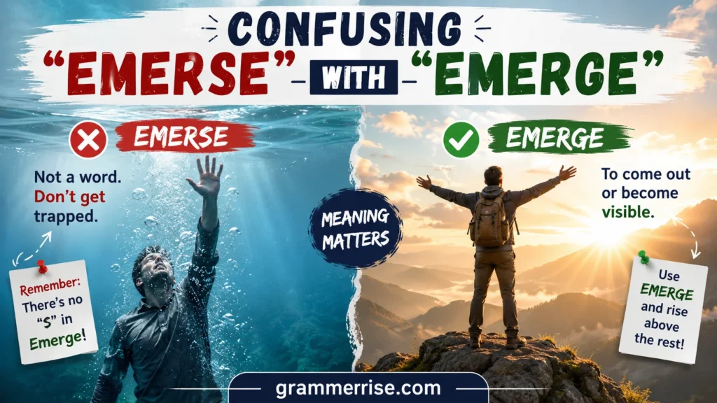 Confusing “Emerse” With “Emerge”