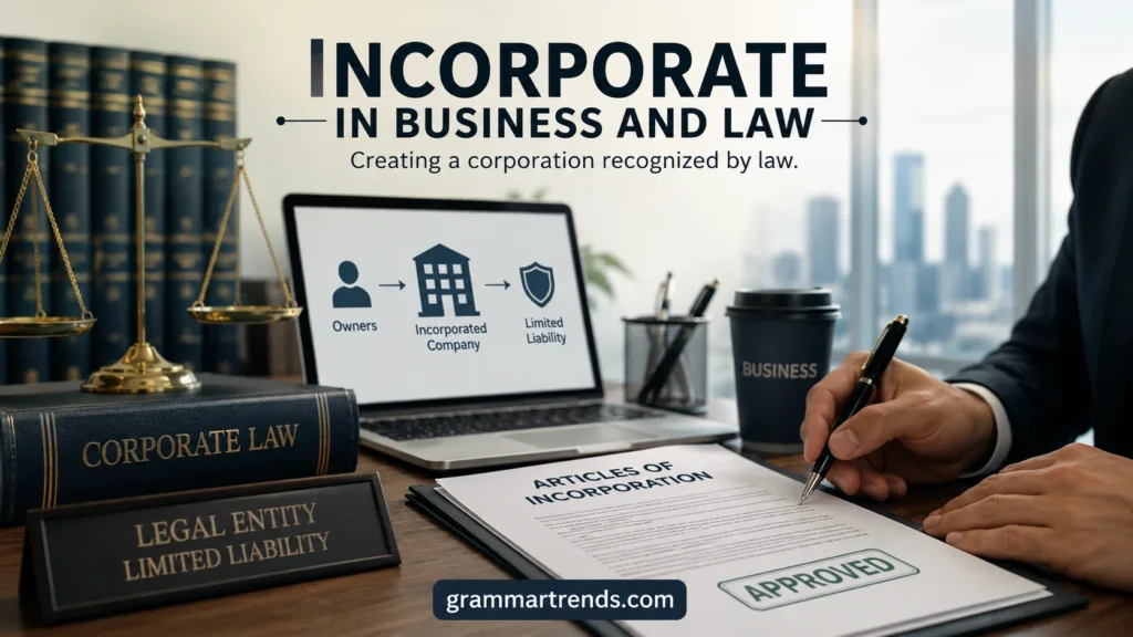 Incorporate in Business and Law