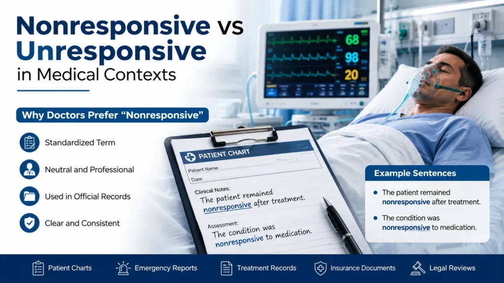 Nonresponsive vs Unresponsive in Medical Contexts