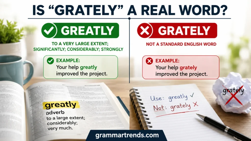 Quick Answer: Is “Grately” a Real Word