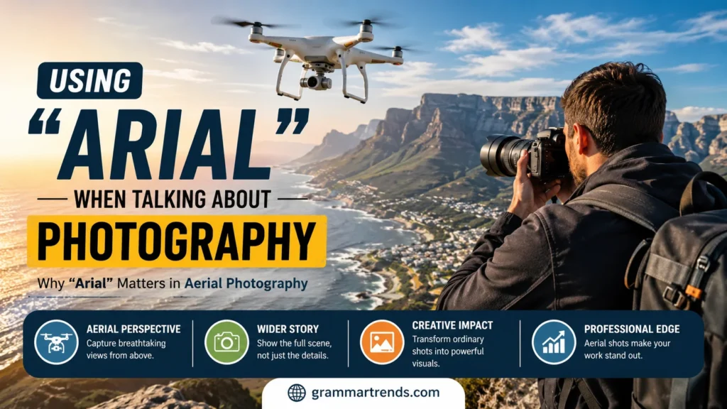 Using “Arial” When Talking About Photography