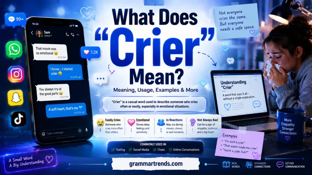What Does “Crier” Mean?