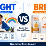 Featured image comparing Bright vs Brite, explaining that Bright is the correct English spelling while Brite is mainly used in brand names and marketing.
