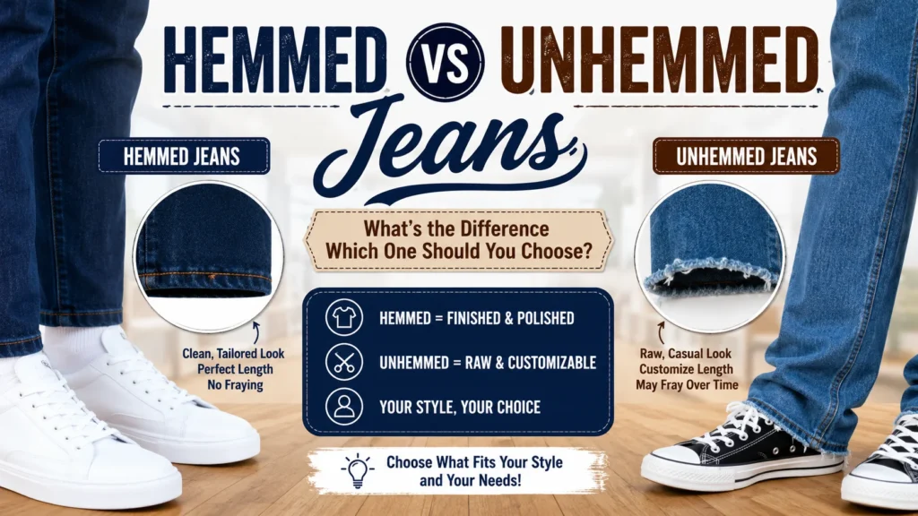 Hemmed vs Unhemmed Jeans