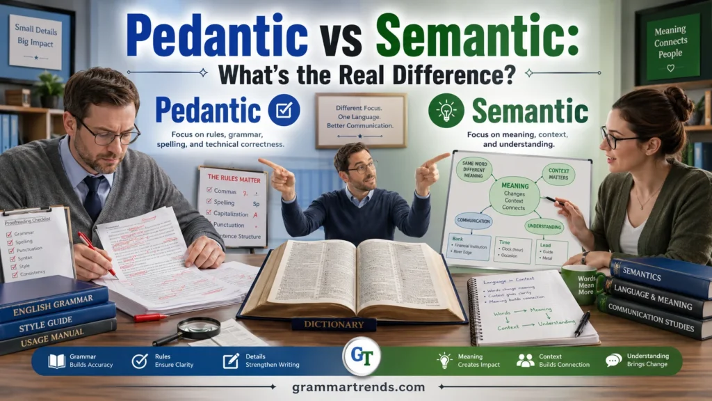 Pedantic vs Semantic