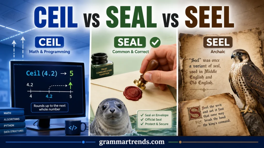Ceil vs Seal vs Seel