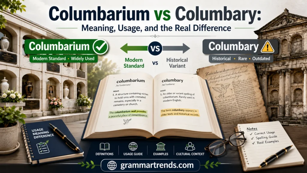 Columbarium vs Columbary