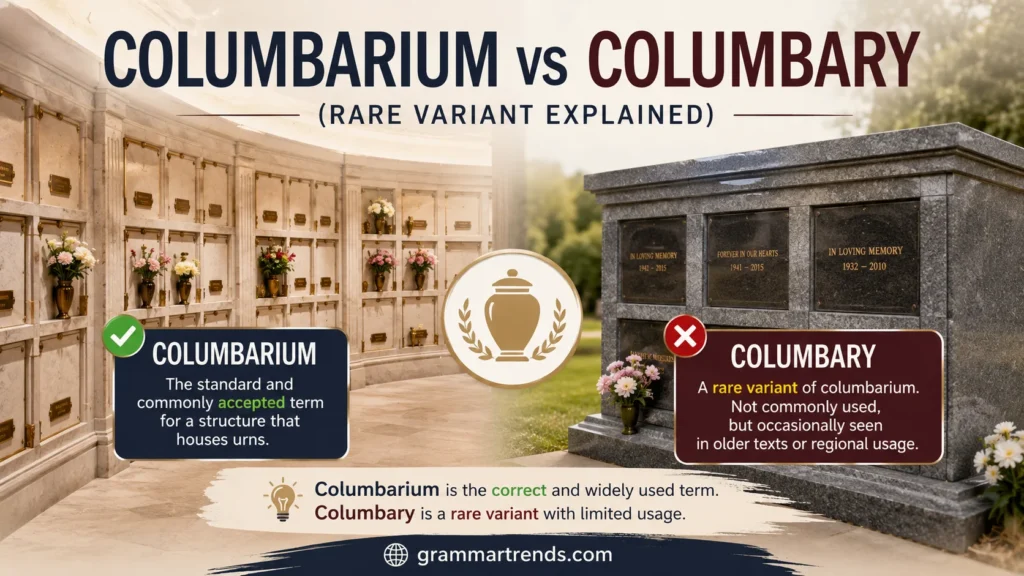Columbarium vs Columbary