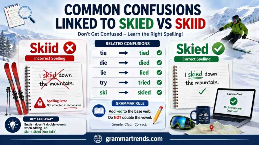 Common Confusions Linked to Skied vs Skiid