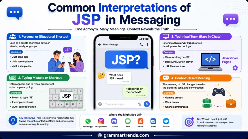 Common Interpretations of JSP in Messaging
