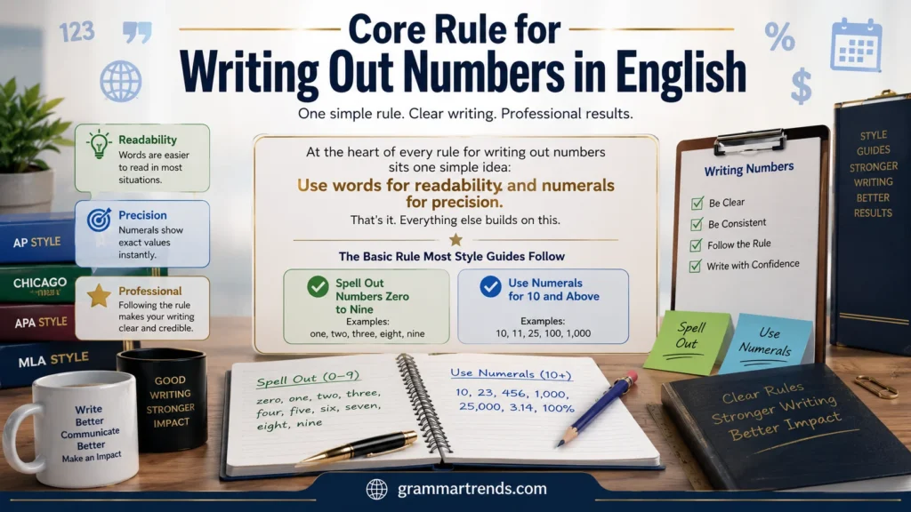 Core Rule for Writing Out Numbers in English