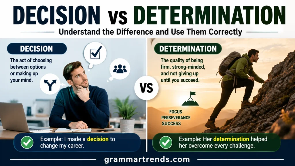 Decision vs Determination