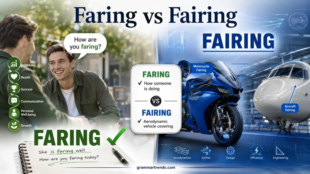 Faring vs Fairing
