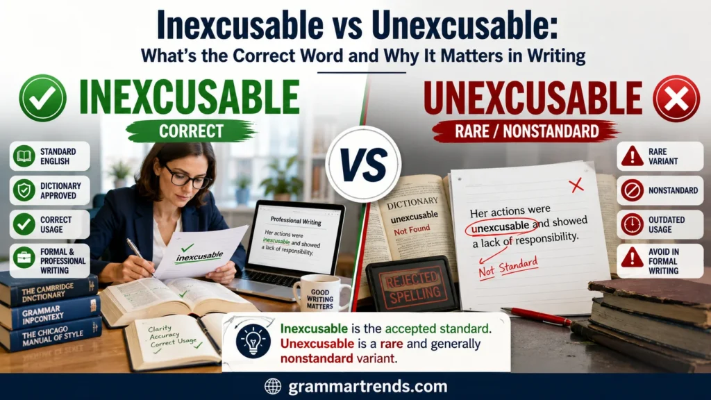 Inexcusable vs Unexcusable