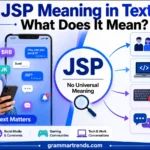 JSP meaning in text