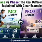 Pace vs Phase comparison showing speed, progress, and project stages with visual examples explaining the difference between pace and phase.