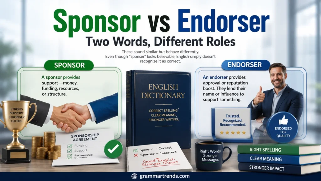 Sponsor vs endorser