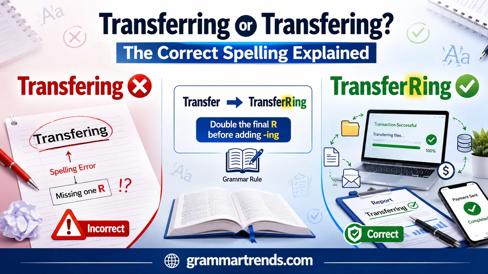 Transferring" and "Transfering