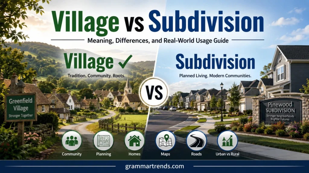Village vs Subdivision