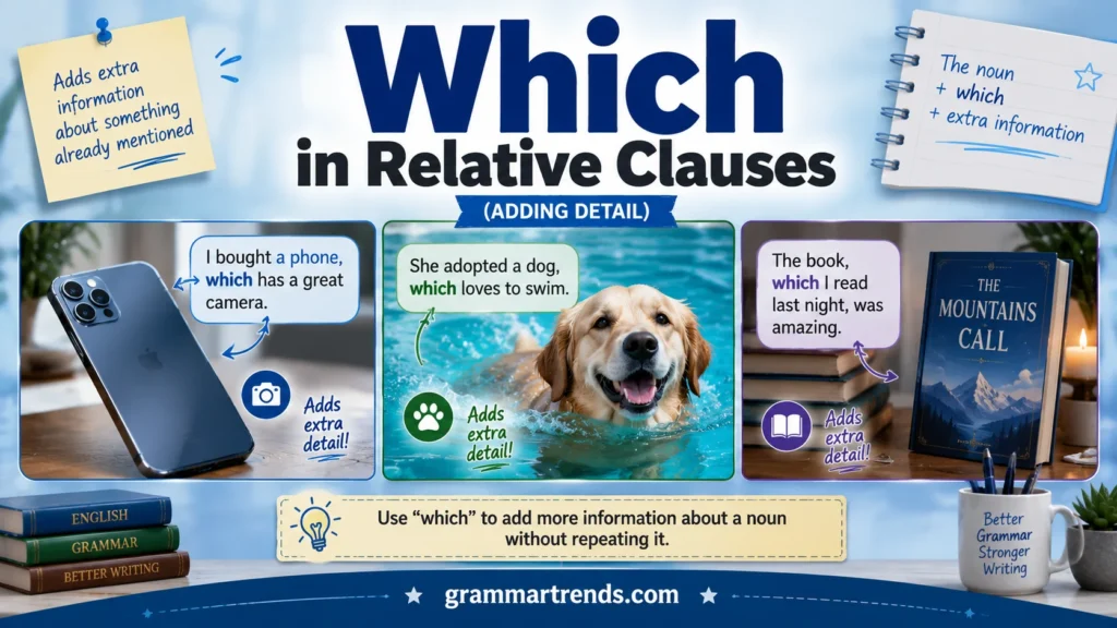 “Which” in Relative Clauses (Adding Detail)