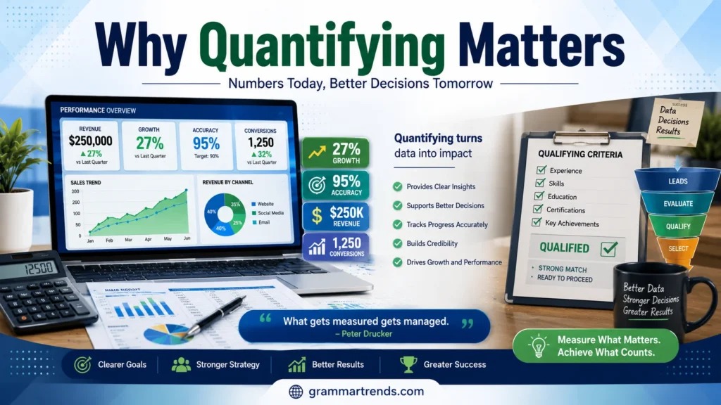Why quantifying matters