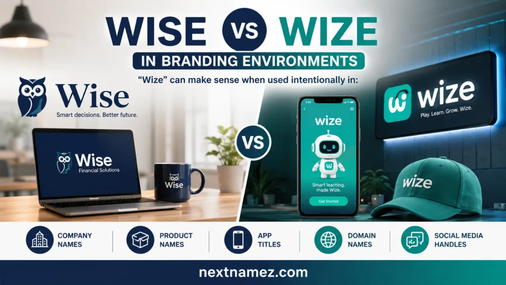 Wise vs Wize in branding environments