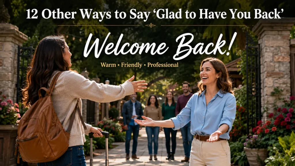 12 Other Ways to Say “Glad to Have You Back