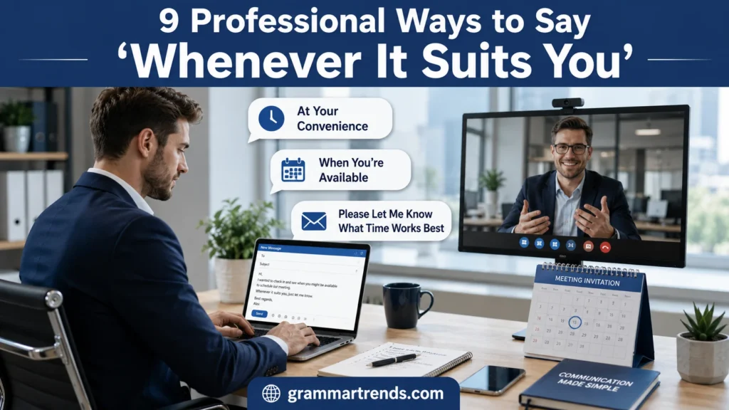 Professional Ways to Say "Whenever It Suits You"