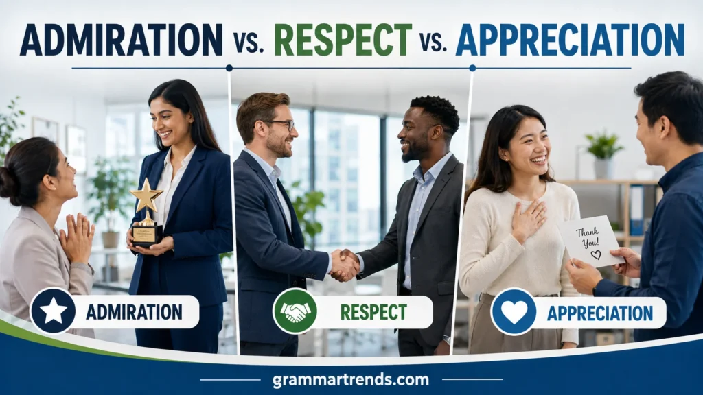 Admiration vs. Respect vs. Appreciation