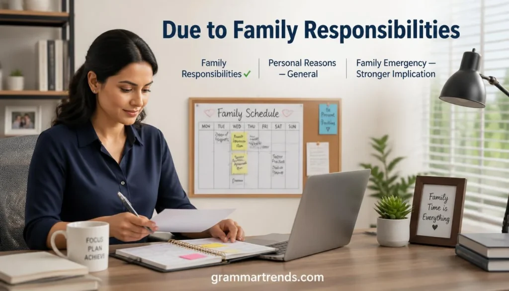 Due to Family Responsibilities