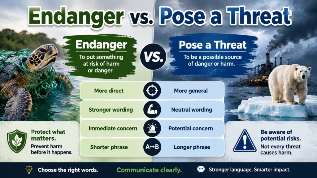 Endanger vs. Pose a Threat