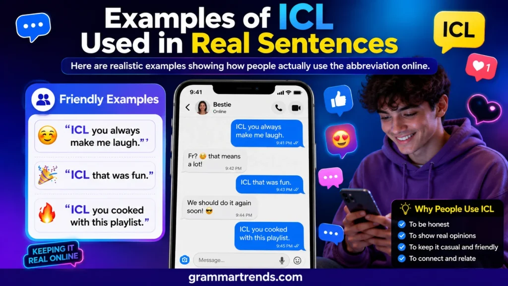 Examples of ICL Used in Real Sentences