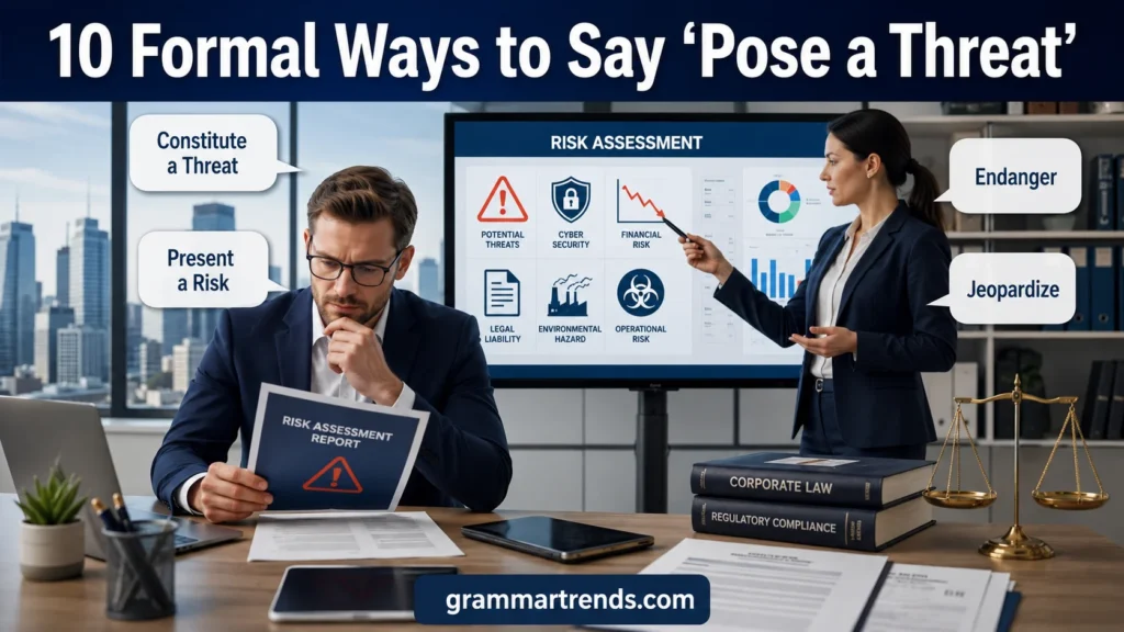 Formal Ways to Say "Pose a Threat"