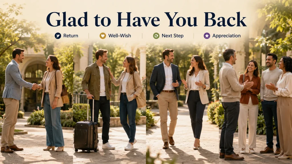 How to Make “Glad to Have You Back” Sound More Natural