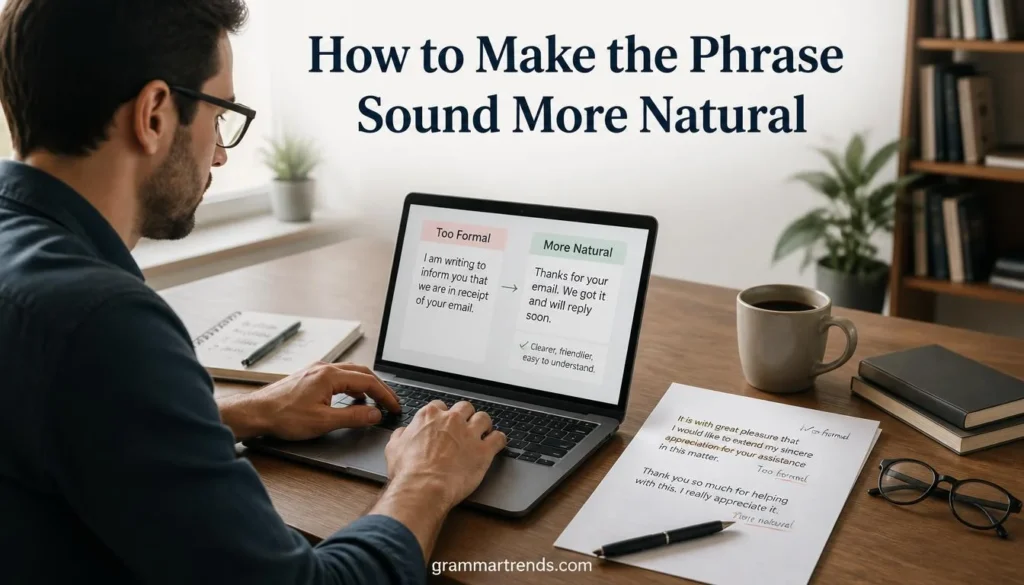 How to Make the Phrase Sound More Natural
