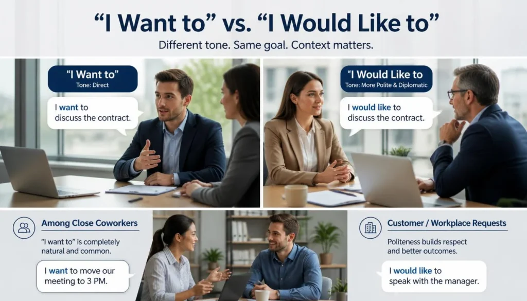 “I Want to” vs. “I Would Like to”