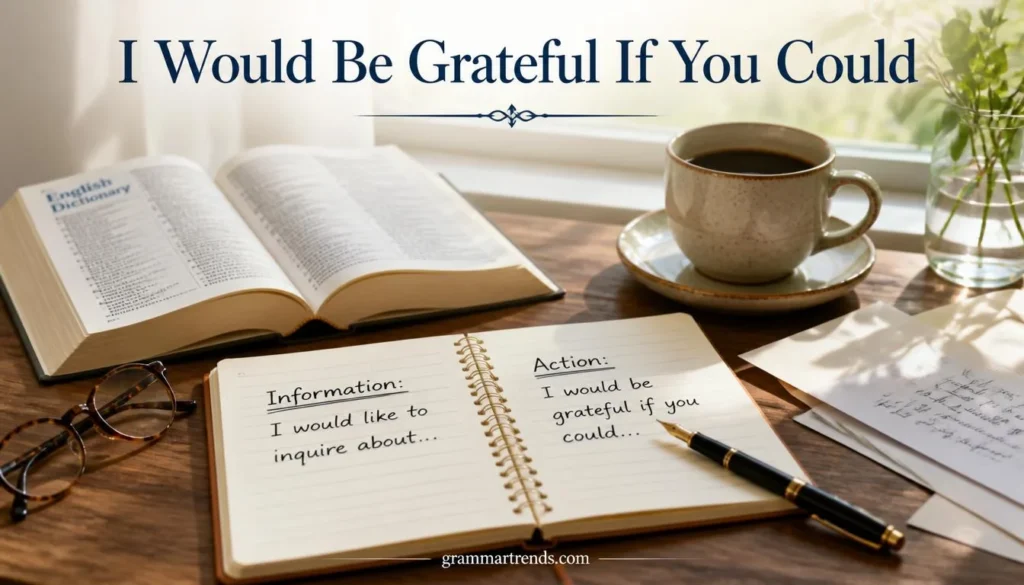 I Would Be Grateful If You Could