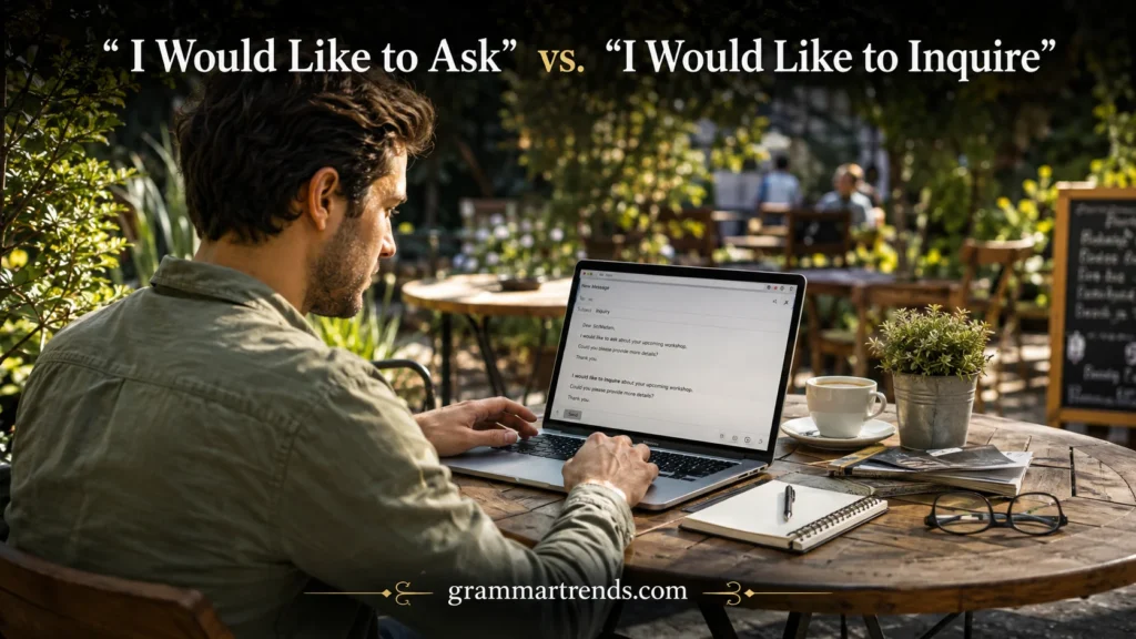 “I Would Like to Ask” vs. “I Would Like to Inquire”