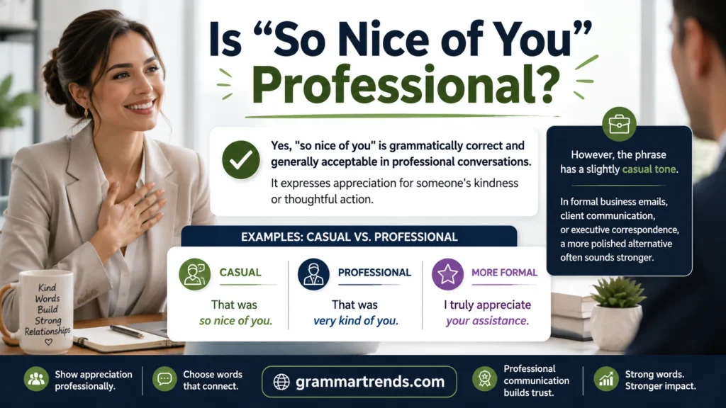 Is "So Nice of You" Professional