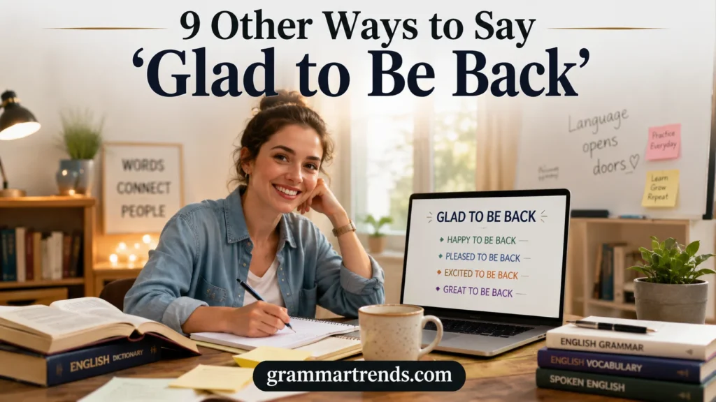 Other Ways to Say “Glad to Be Back” Natural Alternatives