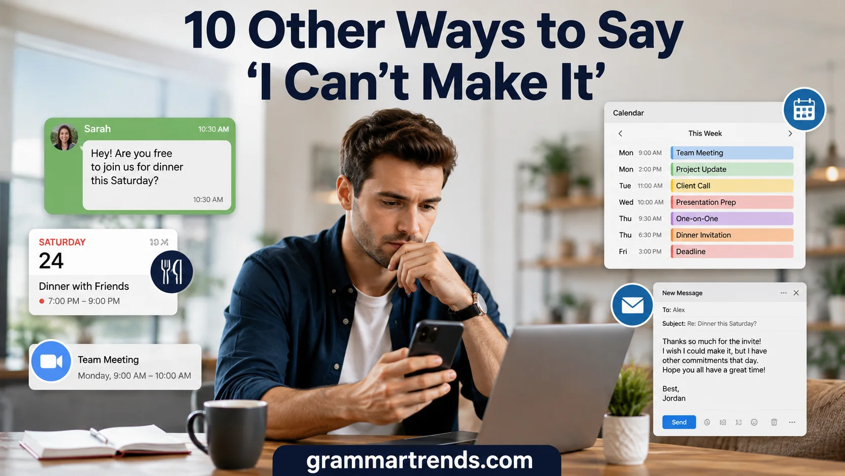 Other Ways to Say “I Can’t Make It”