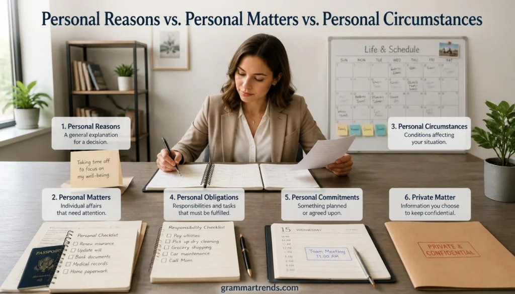 “Personal Reasons” vs. “Personal Matters” vs. “Personal Circumstances”