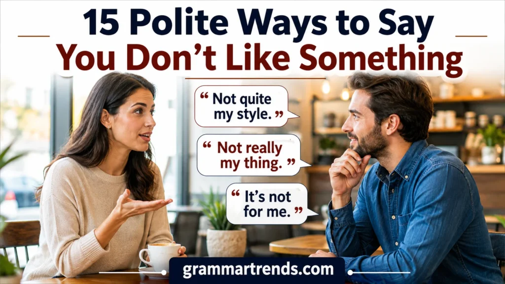 Polite Ways to Say You Don’t Like Something