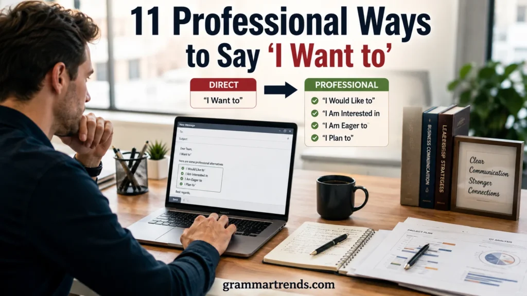 Professional Ways to Say “I Want to” in English