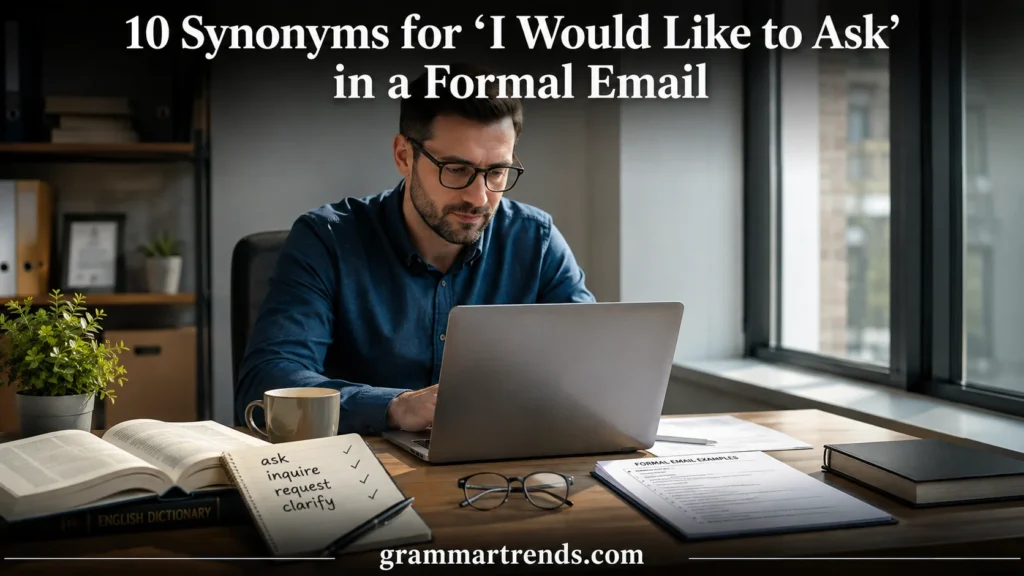 Synonyms for “I Would Like to Ask” in a Formal Email