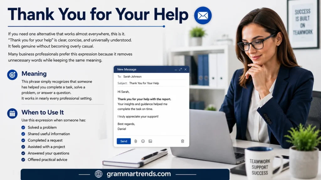 Thank You for Your Help