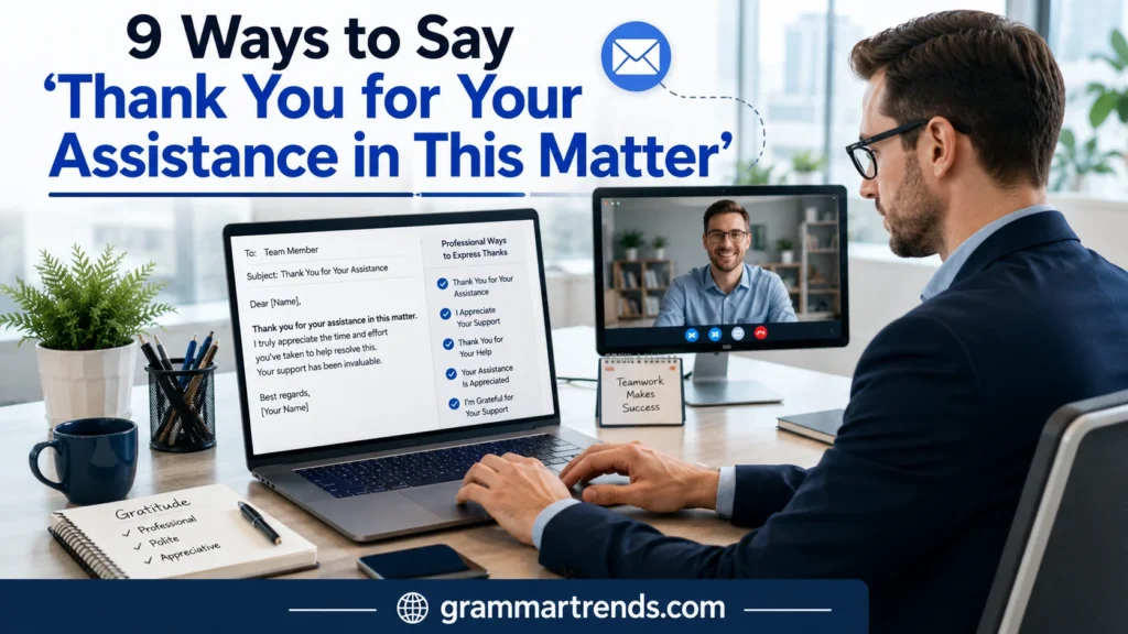 Ways to Say "Thank You for Your Assistance in This Matter